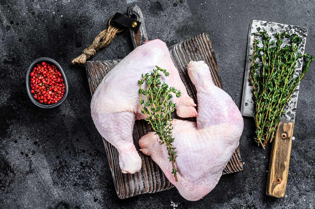 Chicken legs with skin — representative image