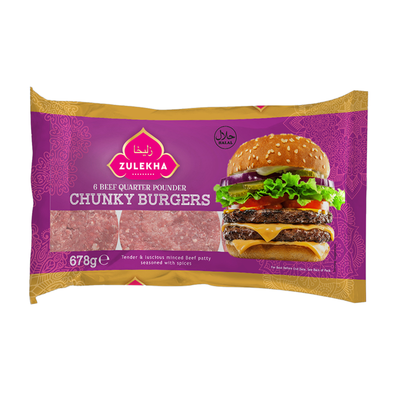 Beef quarter pounder burger